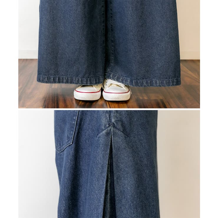 デニムバギーパンツ ゆったりだけどお洒落なワイドデニム デニム | atONE | 詳細画像7 