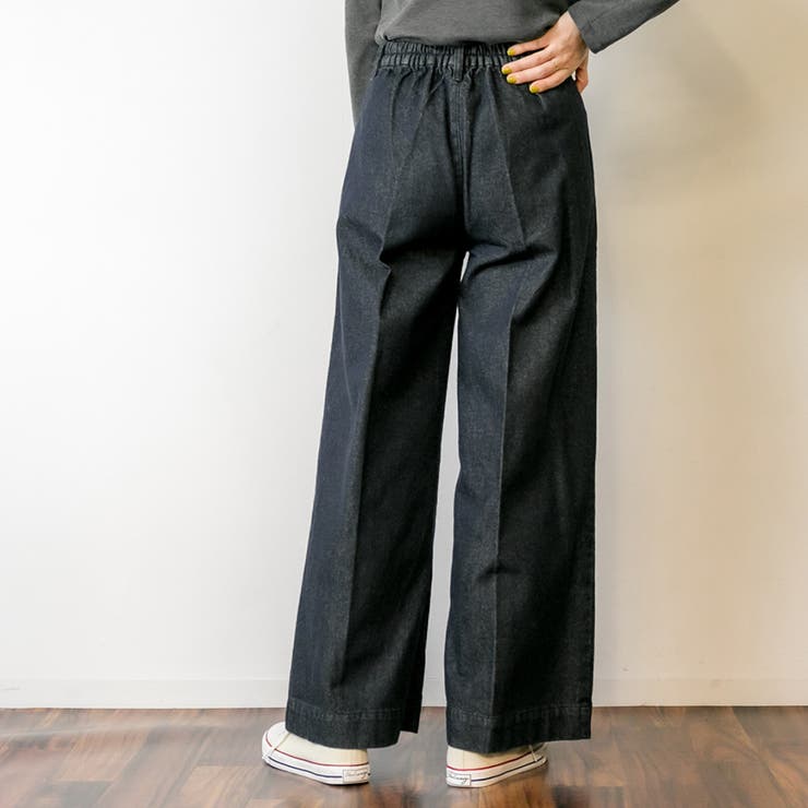 センタープレスデニムワイドパンツ[品番：ATOW0000684]｜atONE