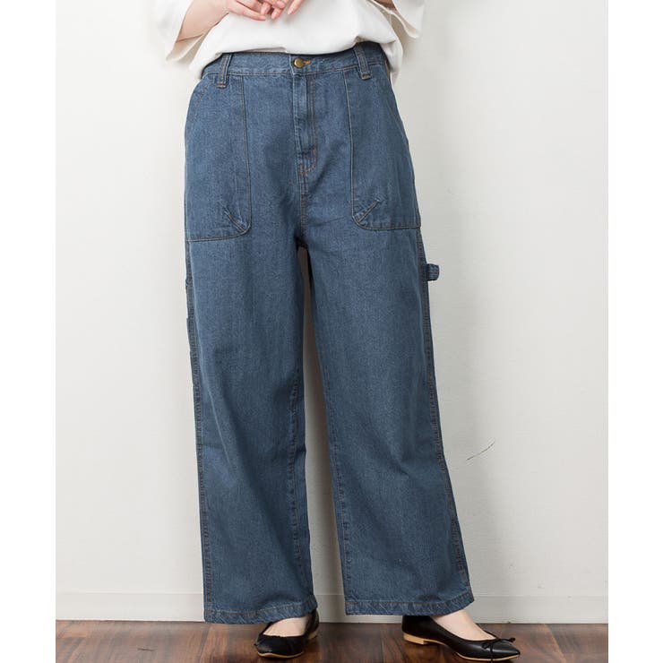 ブルー | ボーイッシュペインターパンツ | atONE