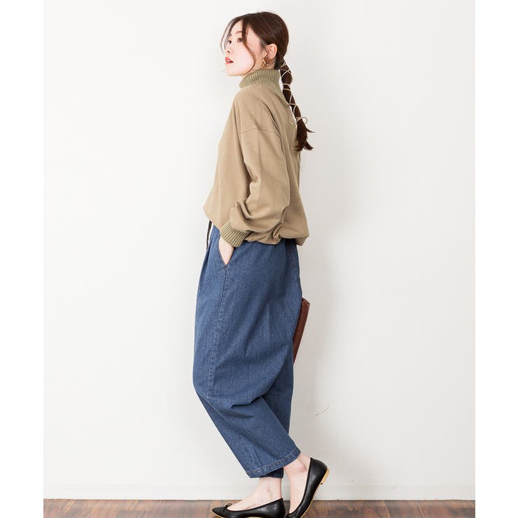 前バックルバルーンデニムパンツ[品番：ATOW0000903]｜atONE