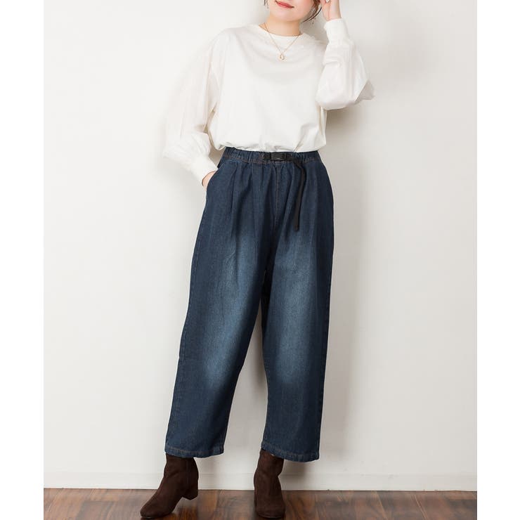前バックルバルーンデニムパンツ | atONE | 詳細画像17 