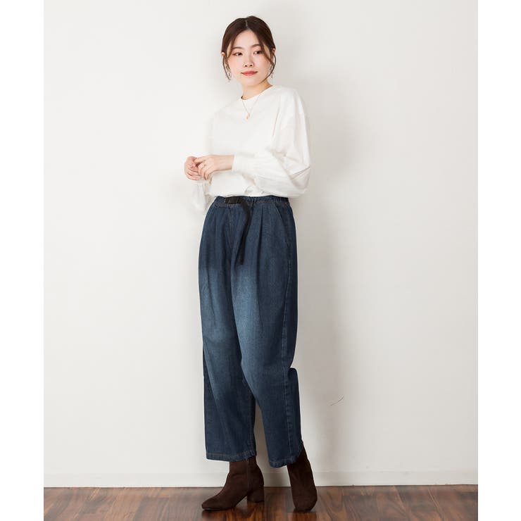 前バックルバルーンデニムパンツ | atONE | 詳細画像18 