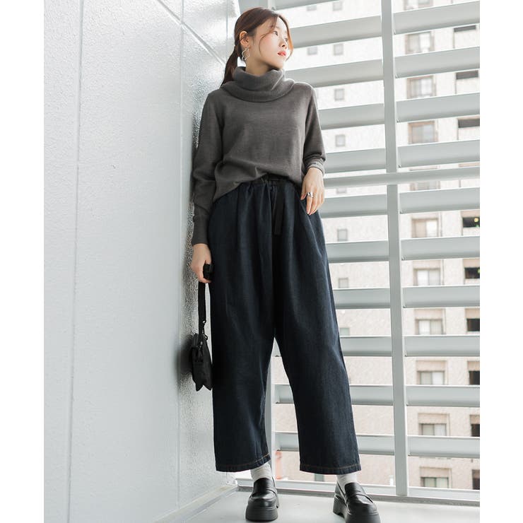 前バックルバルーンデニムパンツ | atONE | 詳細画像23 