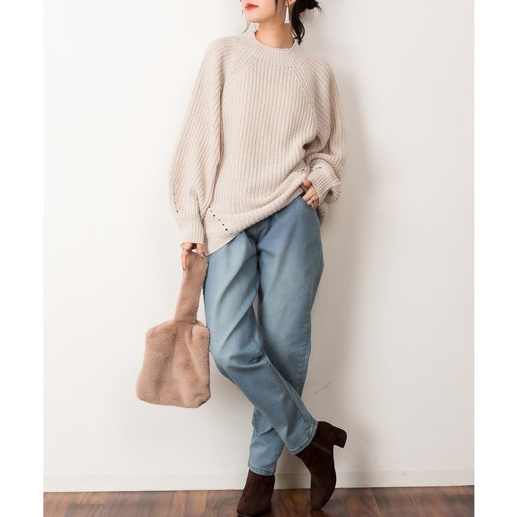 ウエストゴムテーパードデニムパンツ | atONE | 詳細画像26 