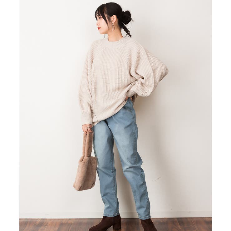 ウエストゴムテーパードデニムパンツ | atONE | 詳細画像28 