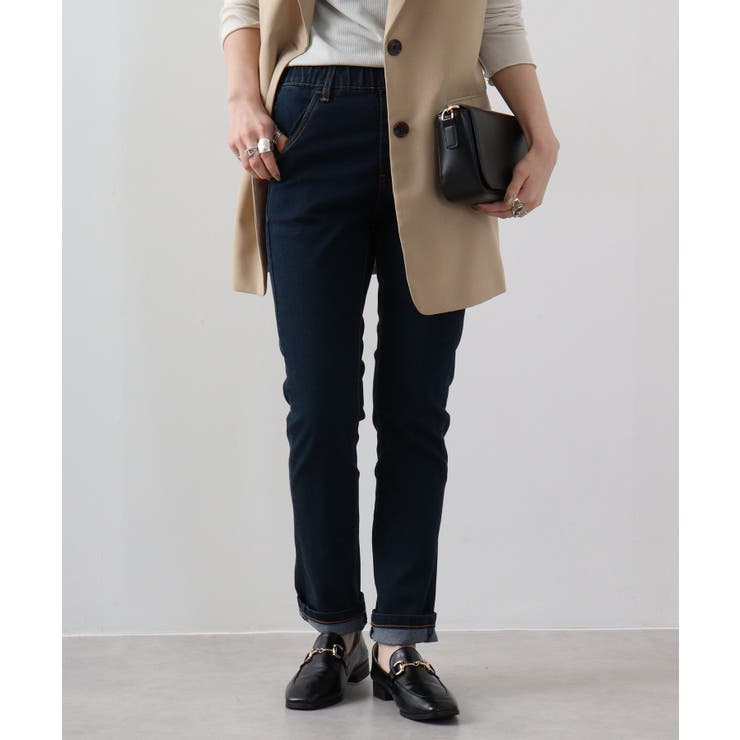 紐付きウエストゴムデニムパンツ | atONE | 詳細画像27 