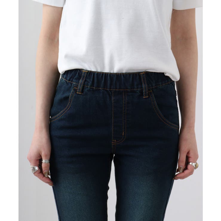 紐付きウエストゴムデニムパンツ | atONE | 詳細画像47 