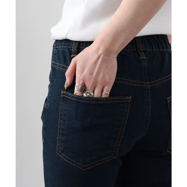 紐付きウエストゴムデニムパンツ | atONE | 詳細画像50 