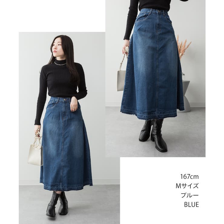 サイドタックデニムスカート | atONE | 詳細画像2 