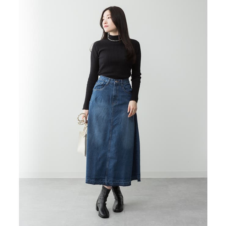 サイドタックデニムスカート | atONE | 詳細画像5 