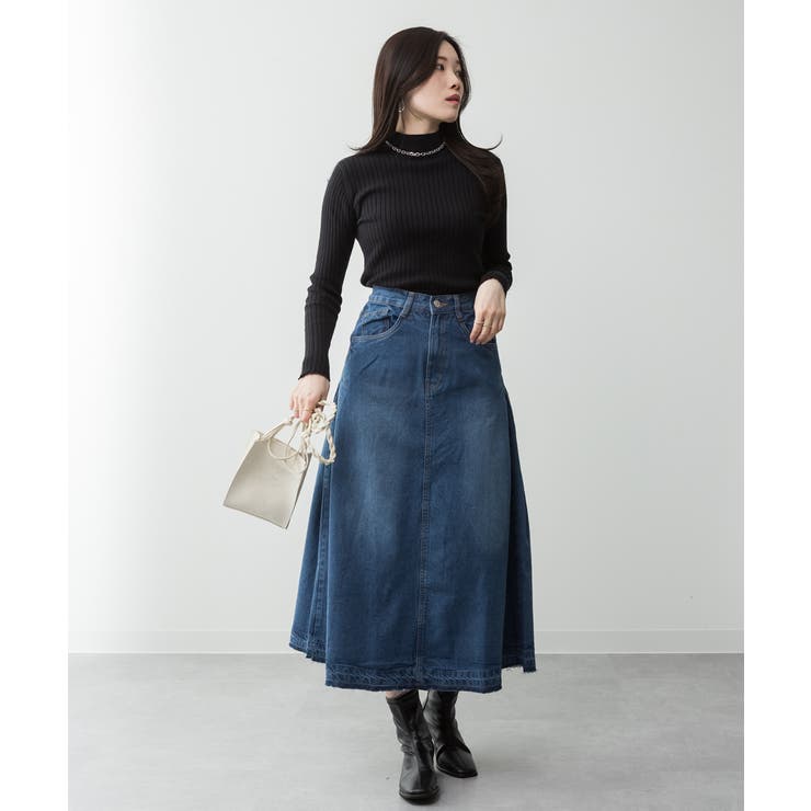 サイドタックデニムスカート | atONE | 詳細画像9 