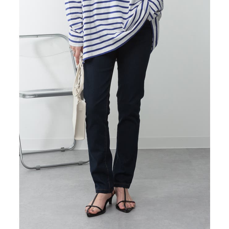 ストレッチデニムウエストゴムスリムパンツ[品番:ATOW0001185 ストレッチデニムウエストゴムスリムパンツ[品番:ATOW0001185