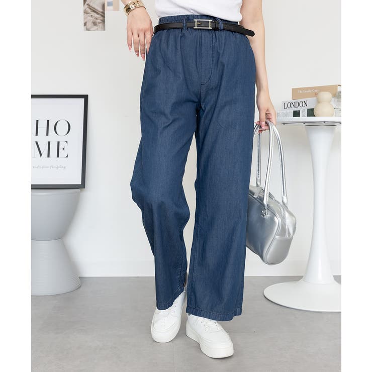 エアリーデニム ウエストゴムパンツ | atONE | 詳細画像10 