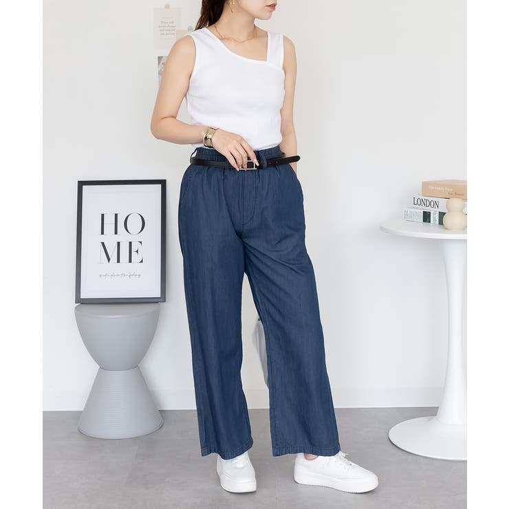 エアリーデニム ウエストゴムパンツ | atONE | 詳細画像13 