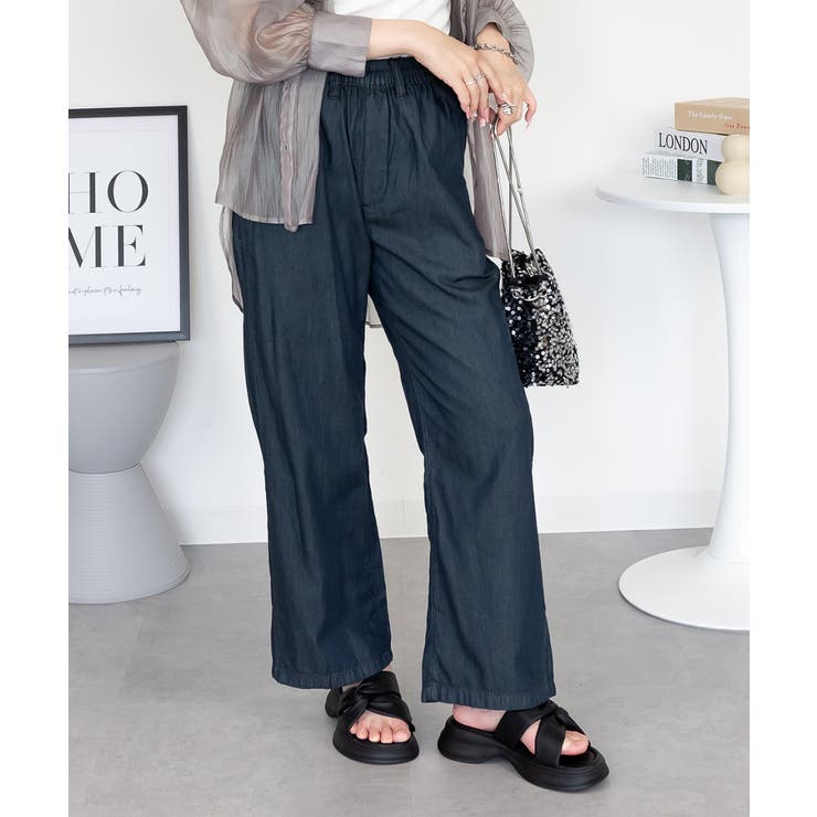 エアリーデニム ウエストゴムパンツ | atONE | 詳細画像18 