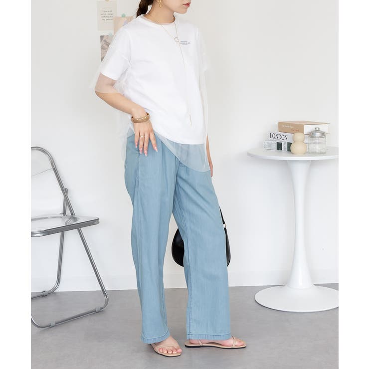 エアリーデニム ウエストゴムパンツ | atONE | 詳細画像6 