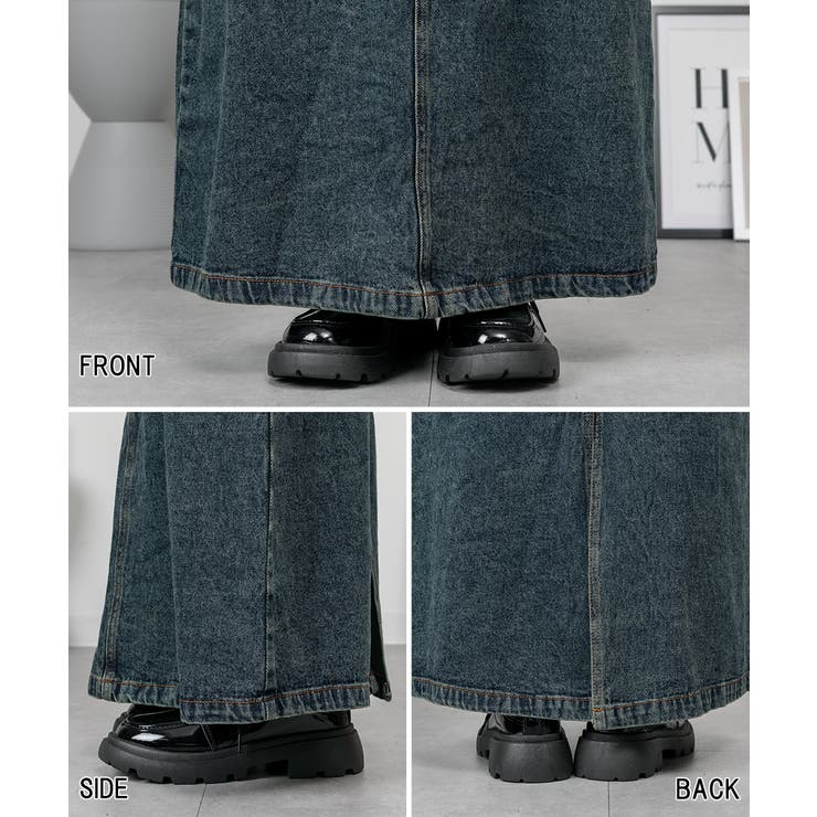 配色ショルダーデニムサロペットスカート | atONE | 詳細画像31 