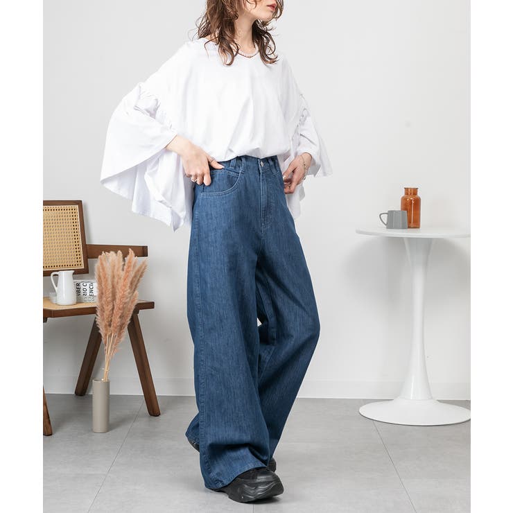 ドレープワイドフレアパンツ | atONE | 詳細画像9 