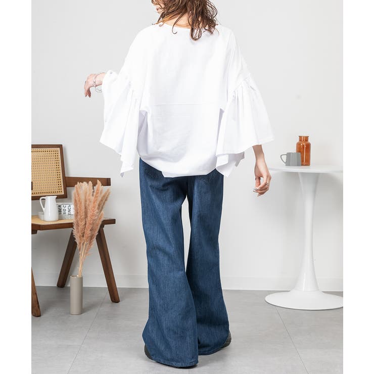 ドレープワイドフレアパンツ | atONE | 詳細画像10 