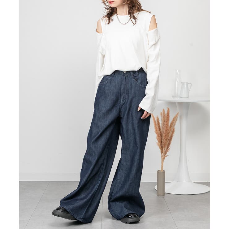 ドレープワイドフレアパンツ | atONE | 詳細画像15 