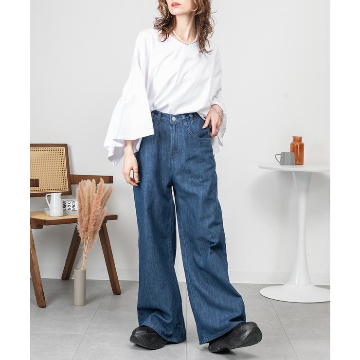 ドレープワイドフレアパンツ | atONE | 詳細画像8 