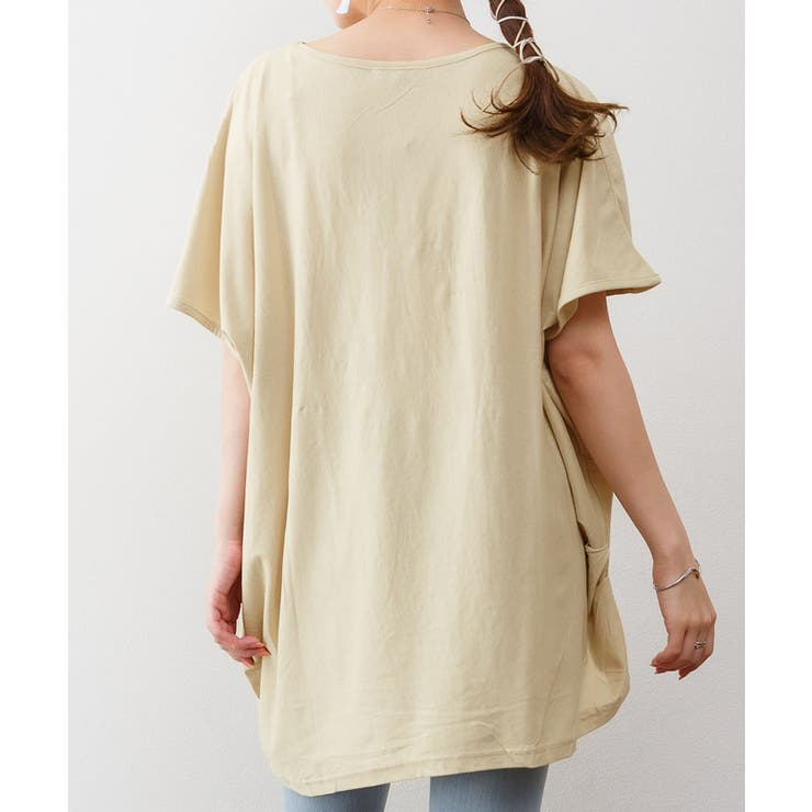 ゆったりシルエット ランダムカットソー M | atONE | 詳細画像10 