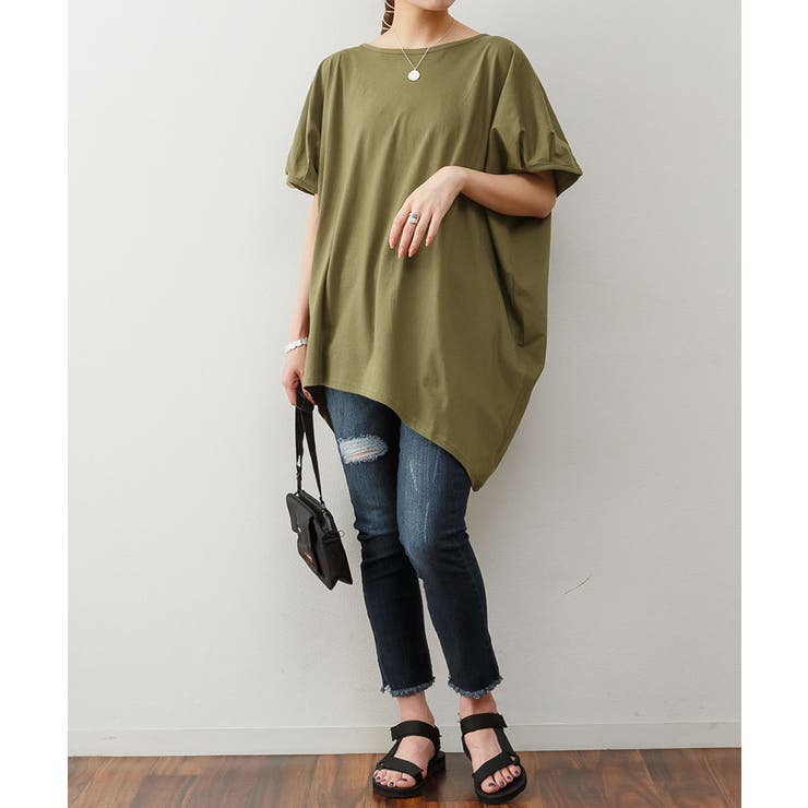 ゆったりシルエット ランダムカットソー M | atONE | 詳細画像33 