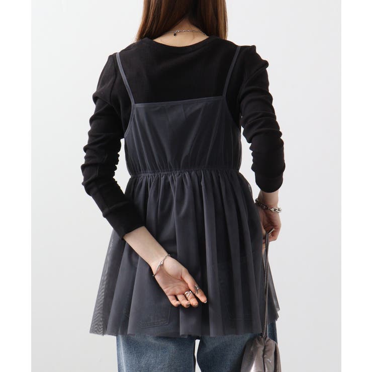 ワッフルVネック長袖Tシャツ ロングスリーブカットソー ロンt | atONE | 詳細画像55 