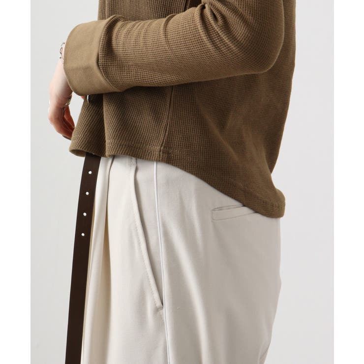 ワッフルVネック長袖Tシャツ ロングスリーブカットソー ロンt | atONE | 詳細画像78 