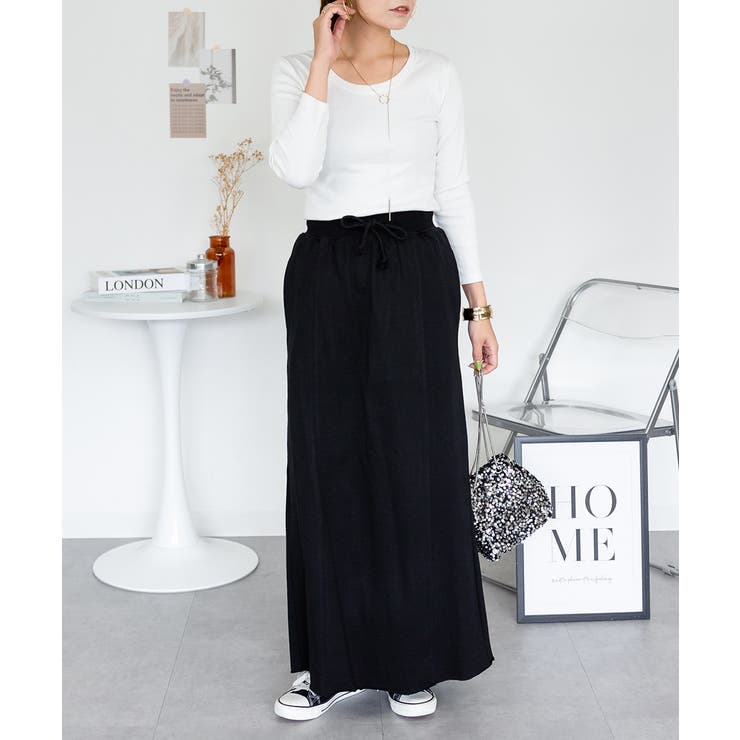 Uネック8分袖コットンフライスTシャツ 半端袖 カットソー | atONE | 詳細画像81 