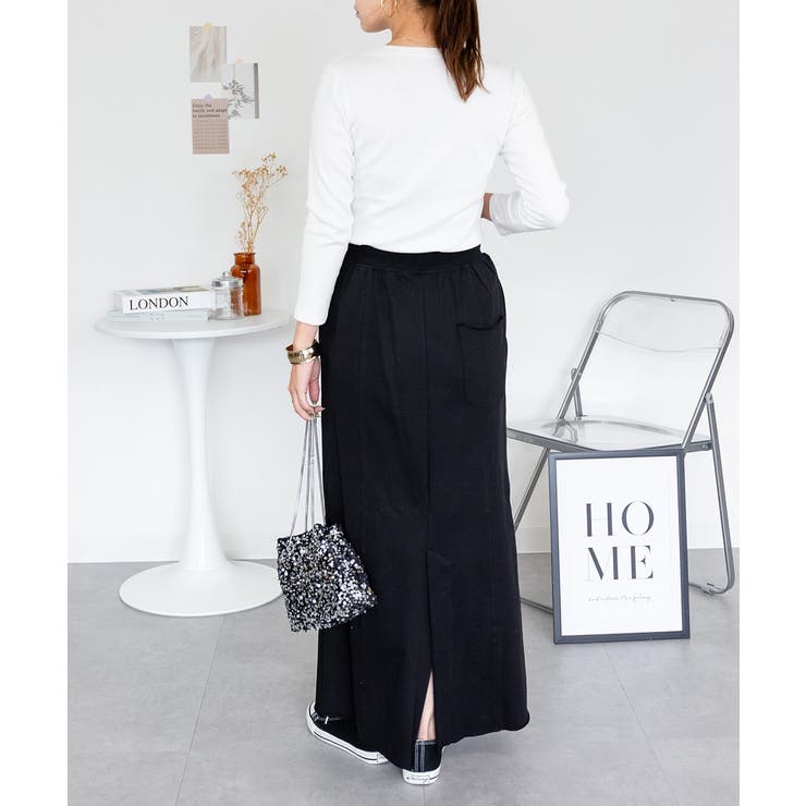 Uネック8分袖コットンフライスTシャツ 半端袖 カットソー | atONE | 詳細画像83 