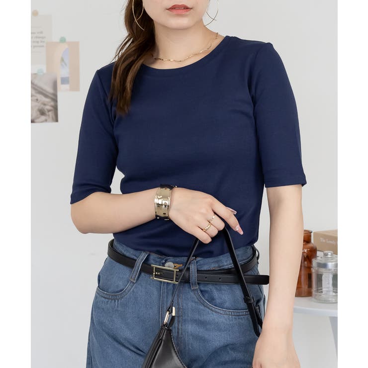 コットンフライス5分袖Tシャツ | atONE | 詳細画像23 