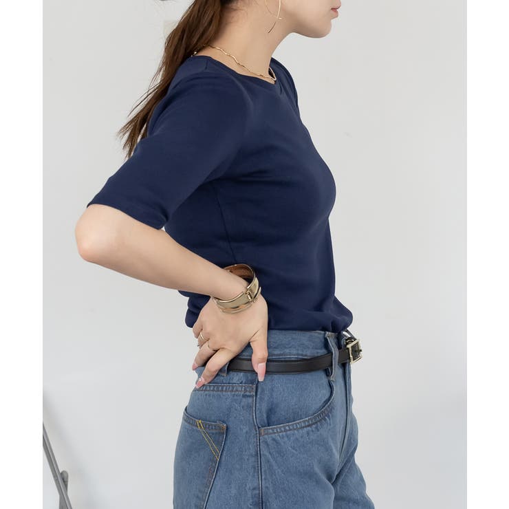 コットンフライス5分袖Tシャツ | atONE | 詳細画像25 