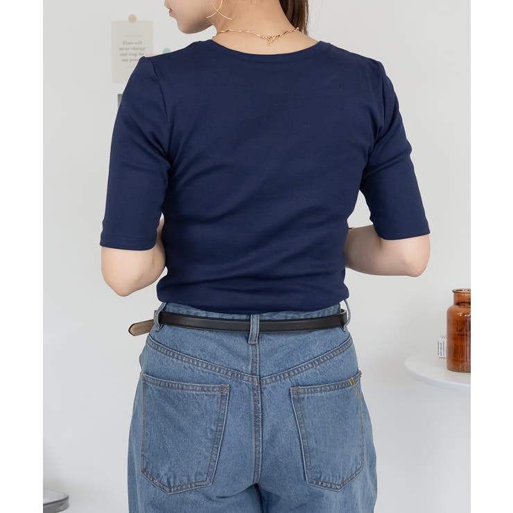 コットンフライス5分袖Tシャツ | atONE | 詳細画像26 