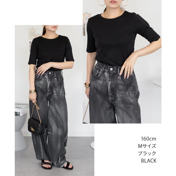 コットンフライス5分袖Tシャツ | atONE | 詳細画像37 