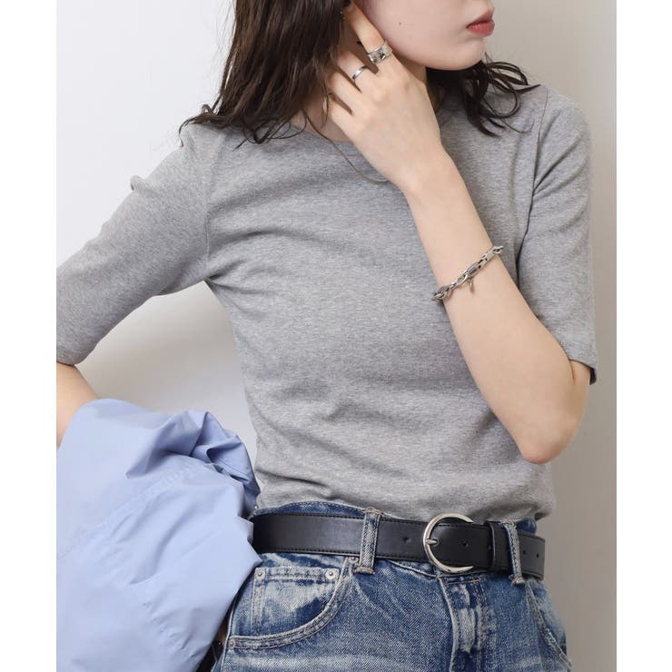 コットンフライス5分袖Tシャツ | atONE | 詳細画像50 