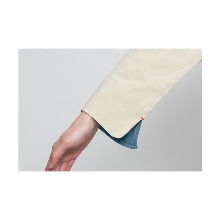 袖口裏タンガリーロングTシャツ ロングスリーブ カットソー | atONE | 詳細画像39 