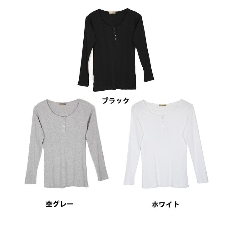 ランダムリブヘンリーネックロングTシャツ | atONE | 詳細画像6 