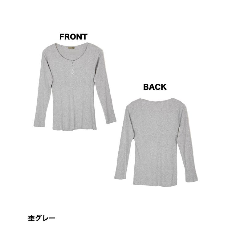 ランダムリブヘンリーネックロングTシャツ | atONE | 詳細画像7 
