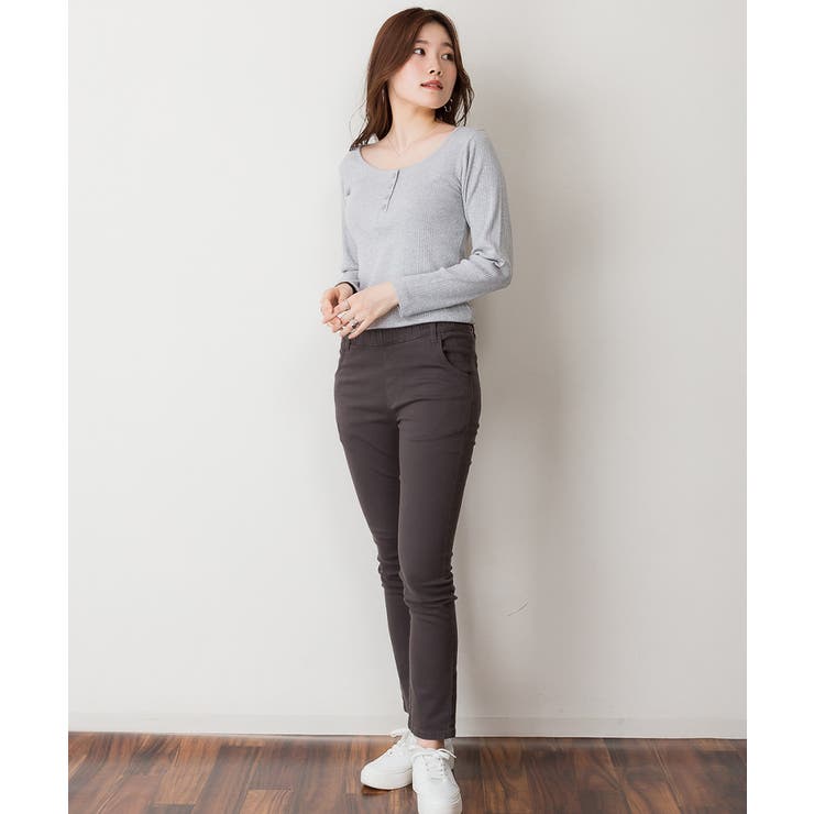 ランダムリブヘンリーネックロングTシャツ | atONE | 詳細画像20 