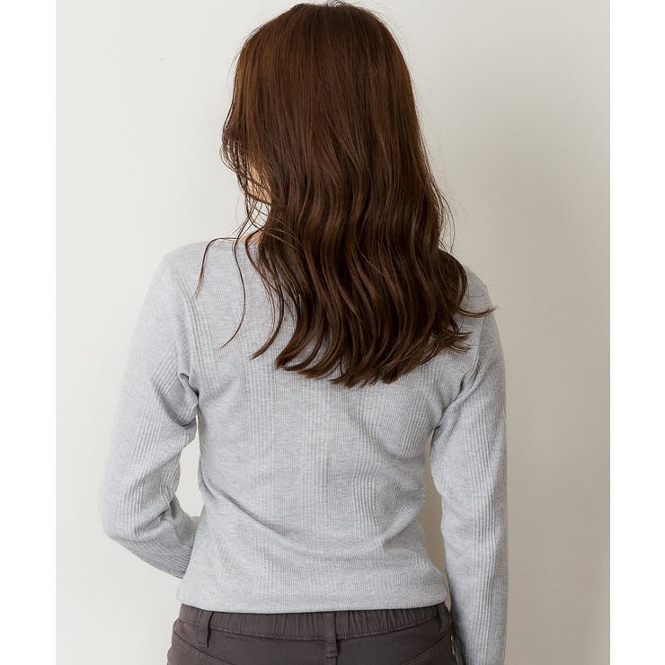 ランダムリブヘンリーネックロングTシャツ | atONE | 詳細画像25 