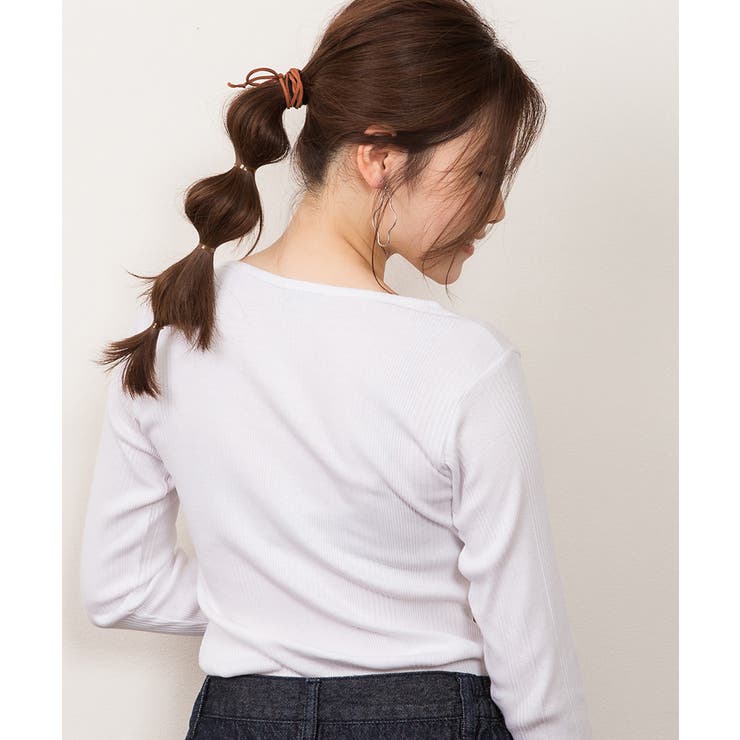 ランダムリブヘンリーネックロングTシャツ | atONE | 詳細画像32 