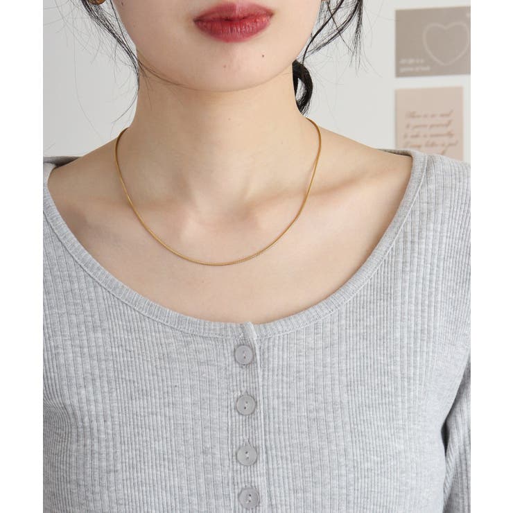 ランダムリブヘンリーネックロングTシャツ | atONE | 詳細画像45 