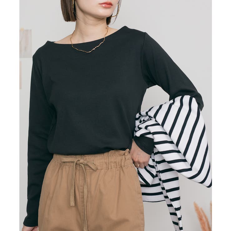 無地ロング Tシャツ ロンT | atONE | 詳細画像1 