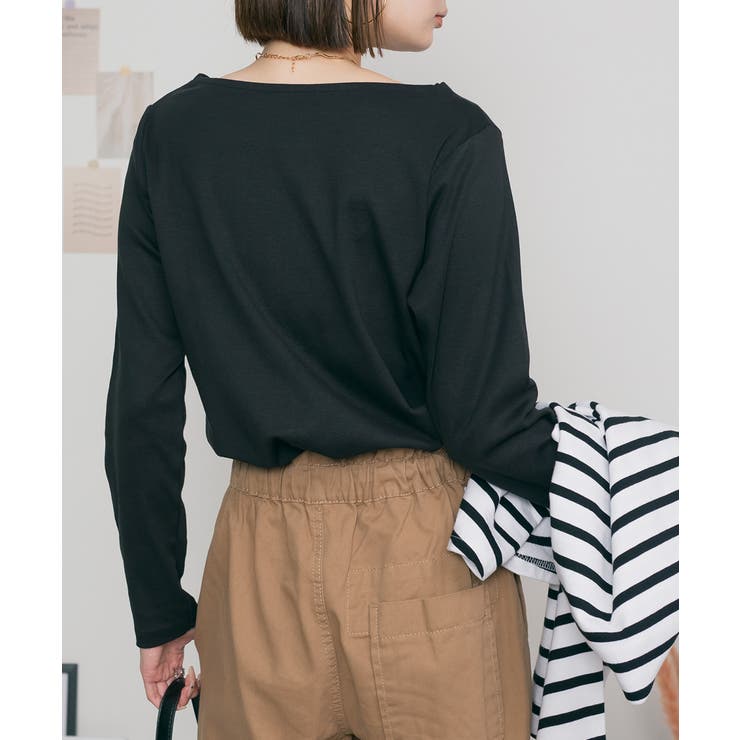 無地ロング Tシャツ ロンT | atONE | 詳細画像4 