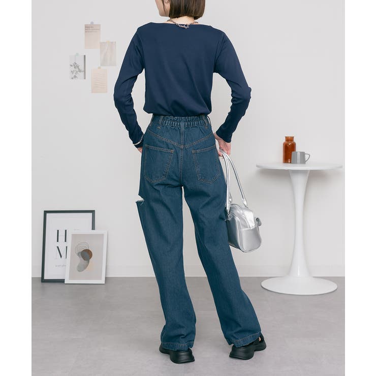 無地ロング Tシャツ ロンT | atONE | 詳細画像21 