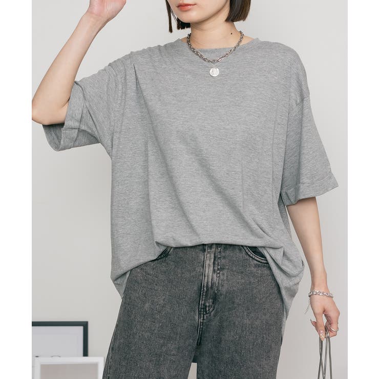 ロールアップハーフスリーブカットソー ゆったりとしたシルエットがかわいい | atONE | 詳細画像9 