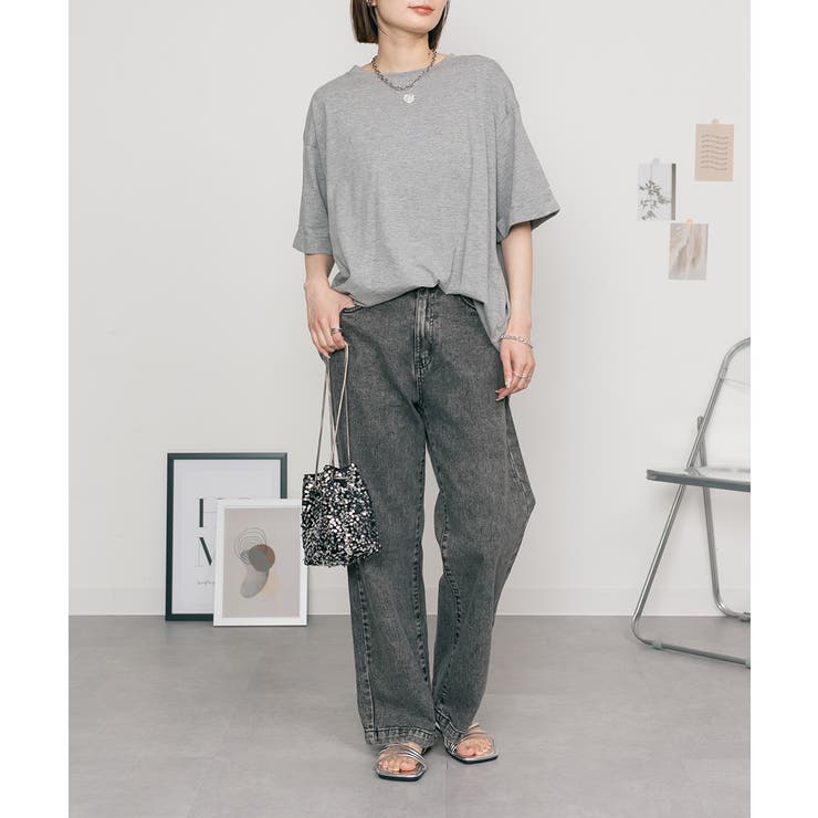 ロールアップハーフスリーブカットソー ゆったりとしたシルエットがかわいい | atONE | 詳細画像12 