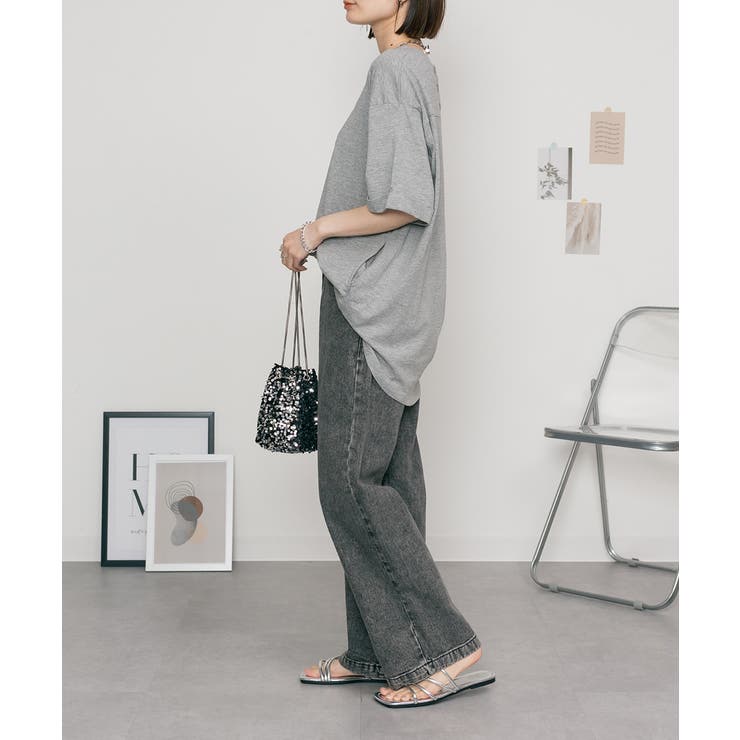 ロールアップハーフスリーブカットソー ゆったりとしたシルエットがかわいい | atONE | 詳細画像13 
