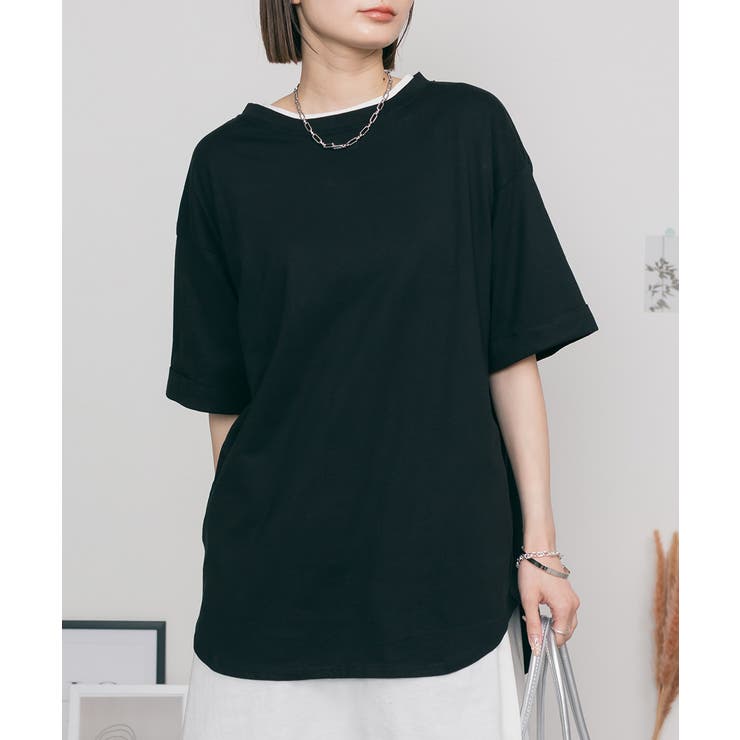 ロールアップハーフスリーブカットソー ゆったりとしたシルエットがかわいい | atONE | 詳細画像15 